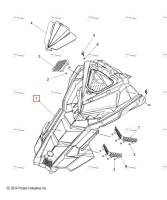 Капот VELOCITY синий снежный обратный также заказ 2635485 Polaris 800 AXYS Pro RMK LE 155 (2017) (5451237-689)