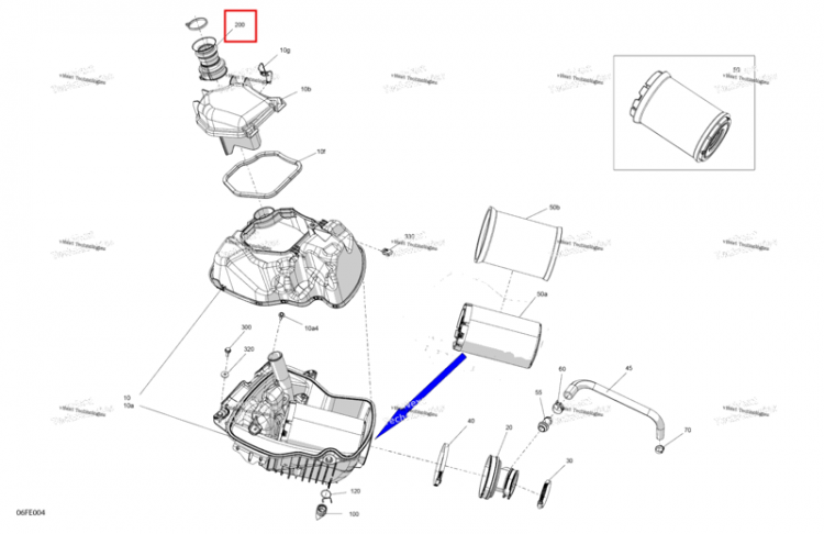 Впуск наконечник Can-Am Outlander 4x4 DPS 700 (2025) (707800910)