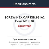 207067060 SCREW-HEX.CAP DIN.931A2  Болт M6 x 70