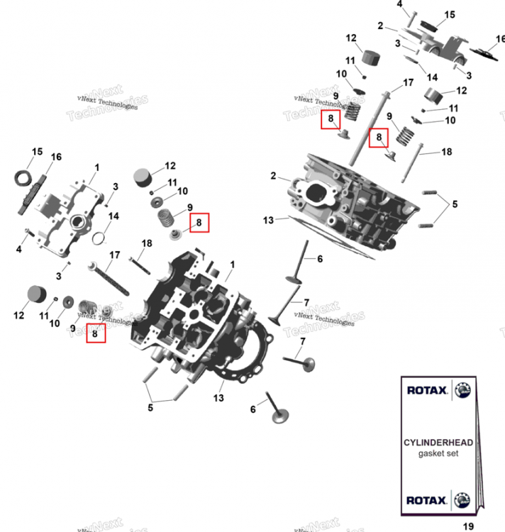 Маслосъёмный колпачок Included дюйм двигатель комплект прокладок Can-Am Outlander 4x4 XT 1000R (2025) (420630252)