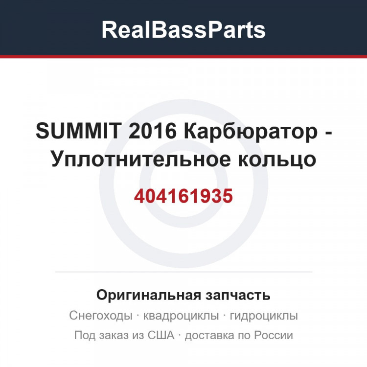 404161935 SUMMIT 2016 Карбюратор - 404161935 Уплотнительное кольцо