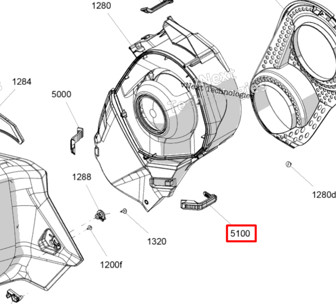 517309305 517308463 Крепление нижнее левое заднее G5 Ski-Doo