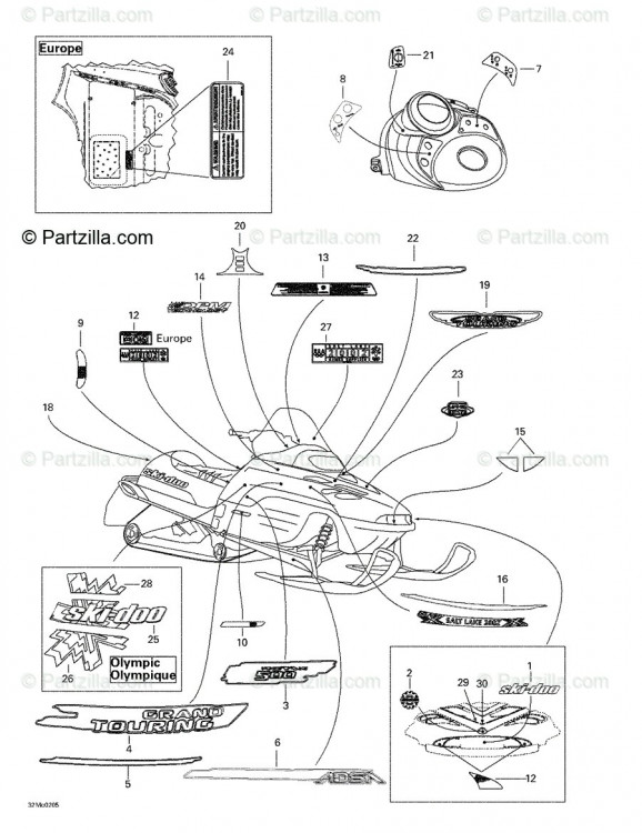 415128299 Комплект декалей <<ROTAX 800>> (SE). Гранд-туризм 800.