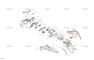 Правый задний капот модель катализатор серый Ski-Doo 517308406