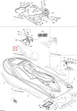 Правый передний CARPET Sea-Doo 291002525
