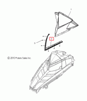 5437778 Рамка стекла Polaris RETAINER, WINDSHIELD