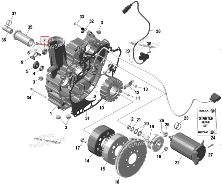 Двойной Sealed подшипник Sea-Doo RXT-X 300 (2023) (420232103)