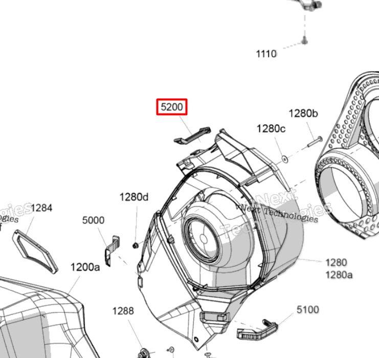 517308516 Крепление верхнее левое G5 Ski-Doo