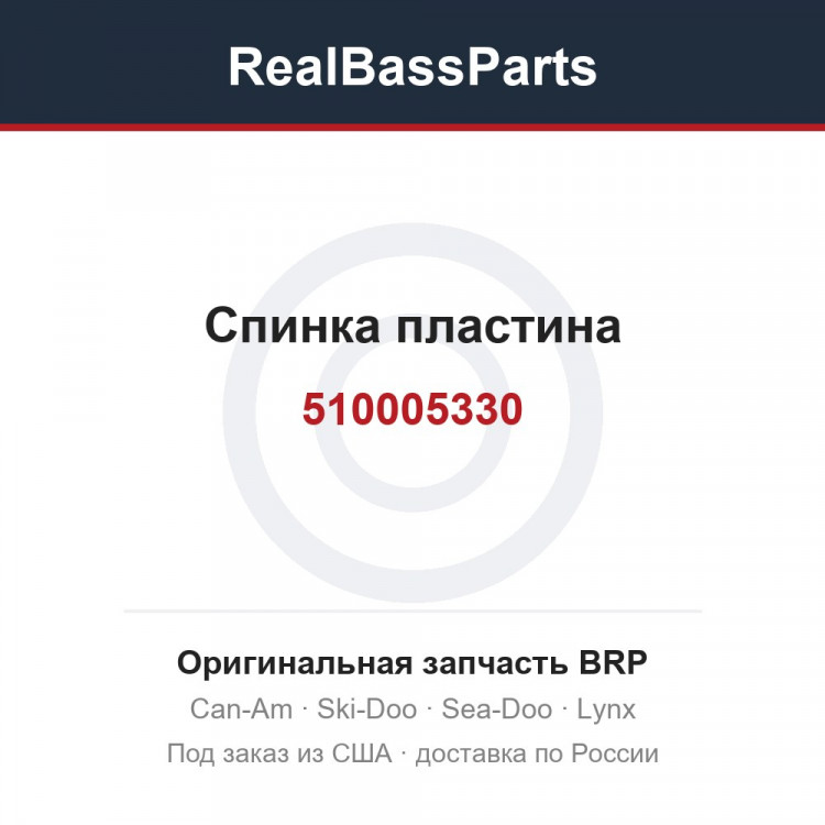 510005330 Спинка пластина