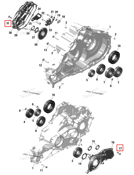 Torx винт фланцевый M6 × 25 Can-Am Commander MAX 1000R EFI XT (2024) (420441952)