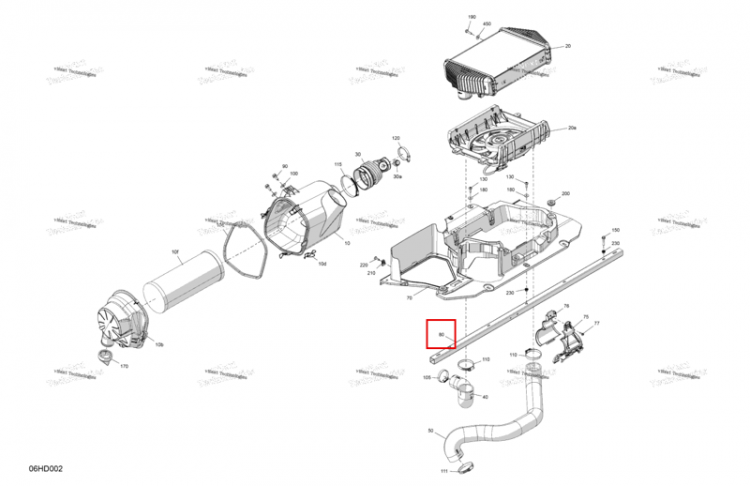 Square трубка Can-Am Maverick MAX Turbo RR XRS Smart Shock (2024) (707801133)