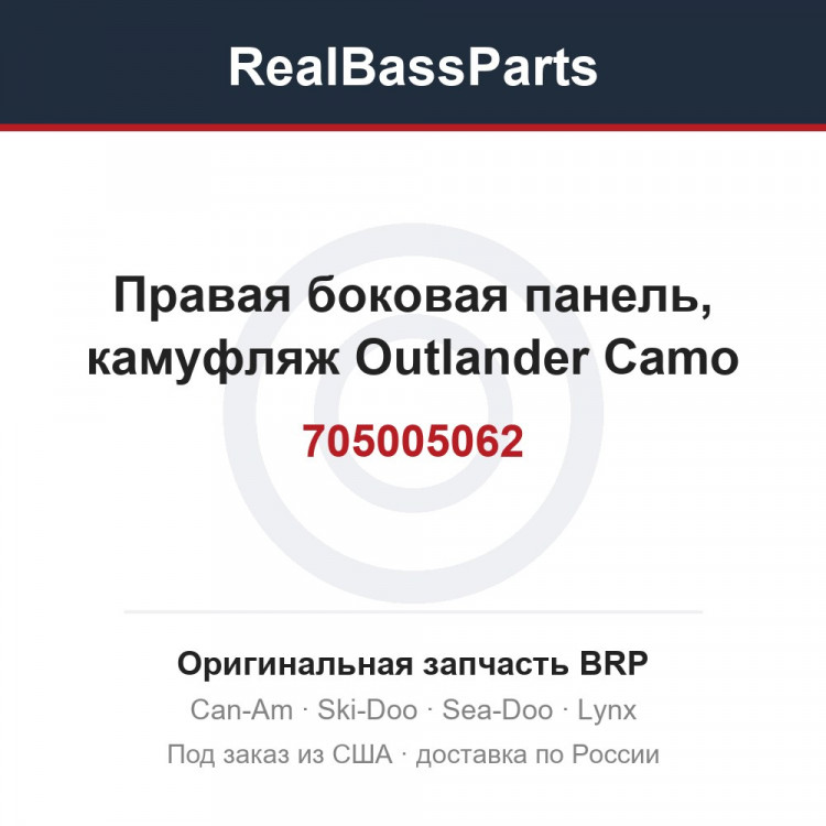 705005062 Правая боковая панель, камуфляж Outlander Camo
