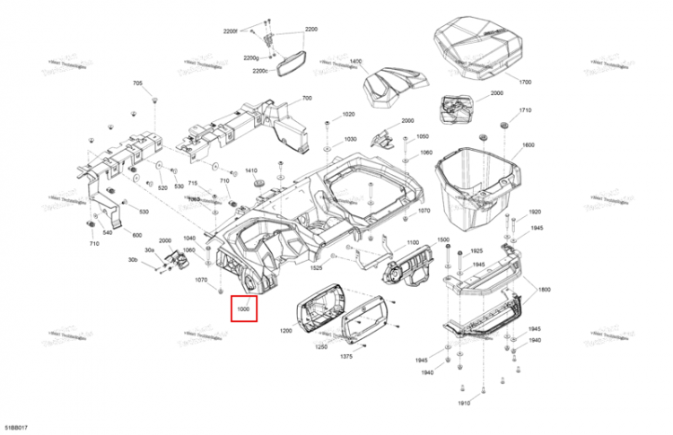 Приборная панель комплект Can-Am Maverick Sport 1000R XRC (2022) (715008528)