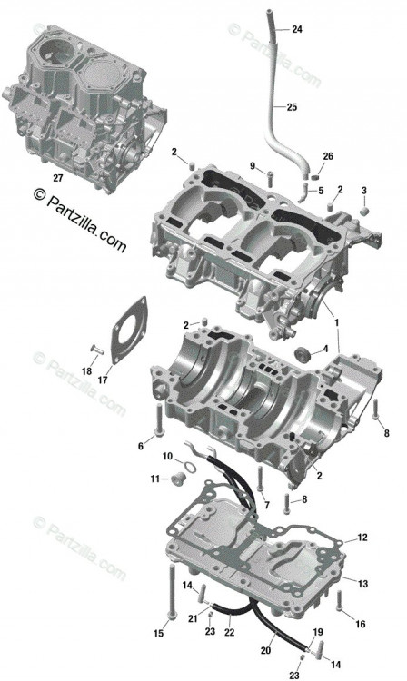 421000730 Короткий блок 850R ETEC REBUILT
