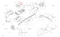 Dragon красный облицовка указатель левый Sea-Doo RXP 300 (2020) (705012354)
