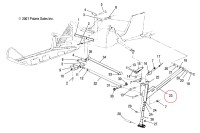 1824070-458 Рычаг продольный правый черный для снегоходов Polaris WIDETRAK LX 1823292-458