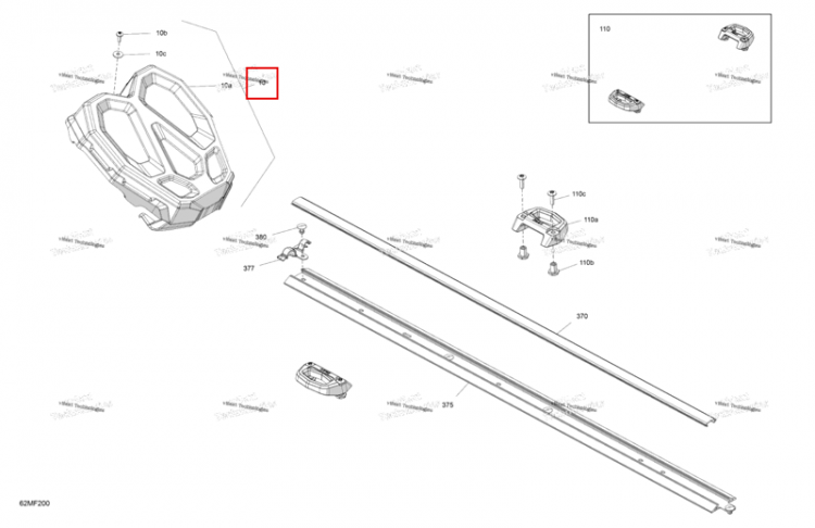 Ремень крышка комплект включает 10 to 10 c Ski-Doo Summit X 850 E-TEC Turbo R (2026) (417300625)