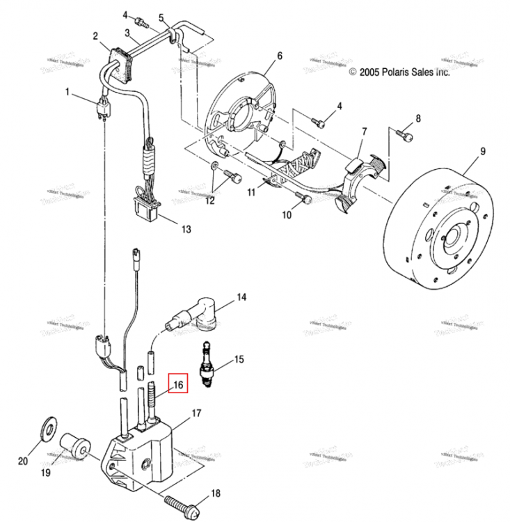 TUBING CONVOLUTED 10 см Polaris Widetrak LX (2006) (5521516-10)