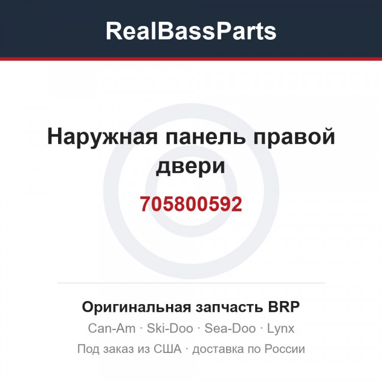 705800592 Наружная панель правой двери
