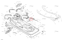 Глубокий чёрный вентиляция крышка Sea-Doo RXP (2016) (291003372)