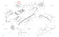 Dragon красный облицовка указатель правый Sea-Doo RXP 300 (2020) (705012355)