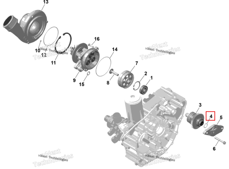 Прокладка кольцо Sea-Doo RXP 325 X (2026) (420230410)