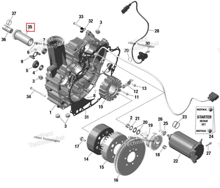 Input вал Sea-Doo RXT-X 300 (2023) (420220934)