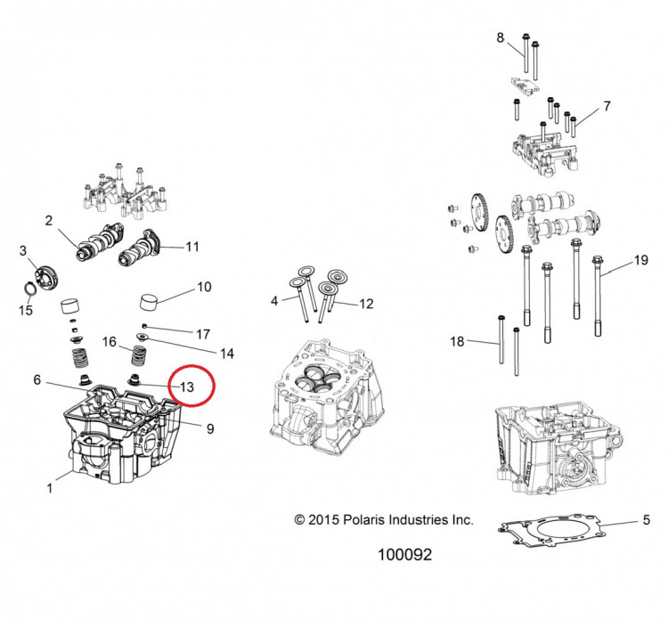 3610212 Маслосъемный колпачок 1 шт для квадроциклов Polaris SPORTSMAN 570 / RZR 900/1000 3610199
