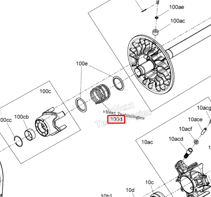 417127137 Пружина зеленая Ski-Doo