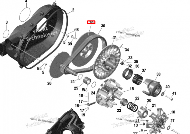 420280636 Щека вариатора ведомого