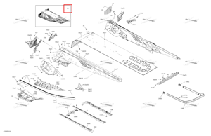 Mineral синий шасси тоннель блок 137 Ski-Doo 415130989