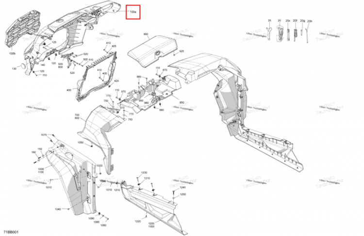 Передний Fascia Can-Am Commander 1000R EFI DPS (2022) (705015069)