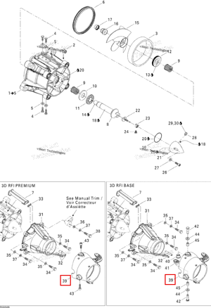 Steering форсунка чёрный основание Sea-Doo 267000183