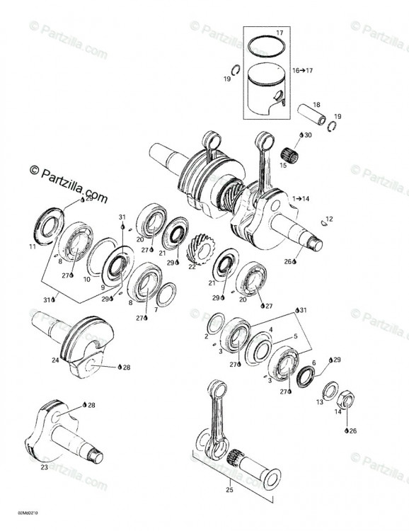 420888333 Поршень 64.88 MM ASS'Y. INCLUDES 16 TO 17