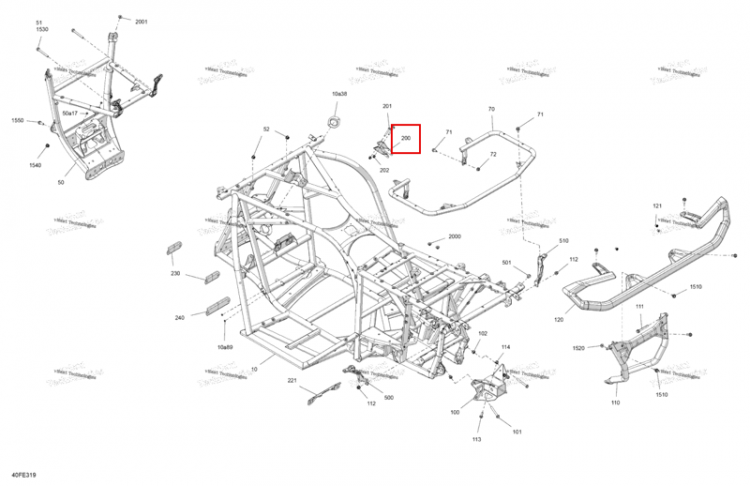 Рычаг опора Can-Am Outlander 4x4 XT 1000R (2025) (705208228)