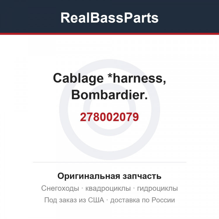 278002079 Cablage *harness, Bombardier.