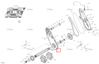 Глубокий чёрный цепь Case в сборе включает 10 to 10 b Ski-Doo Summit Adrenaline Enduro 850 E-TEC (2026) (504154289)