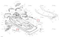 Жёлтый Cosmetic правый модель цвет белый Sea-Doo RXP (2016) (291004431)
