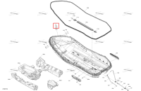 Hull вставка комплект включает 10 a to 10 a3 Sea-Doo Spark 900 ACE Base (2026) (295501139)