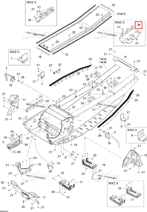 Левый тоннель Liner × Ski-Doo 518323309