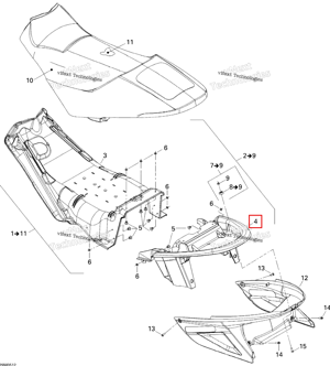 Сиденье основание в сборе Ski-Doo 510004214