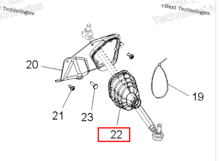5413793 Пыльник рулевой тяги левый для снегоходов Polaris 600 WIDETRAK IQ 2010"+ 5413631