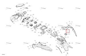 Flare жёлтый HG правый задний капот Ski-Doo 517309242