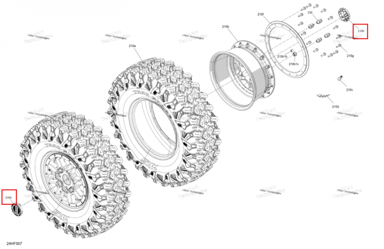 Колесо крышка Can-Am Maverick Turbo RR XRS (2026) (705403558)