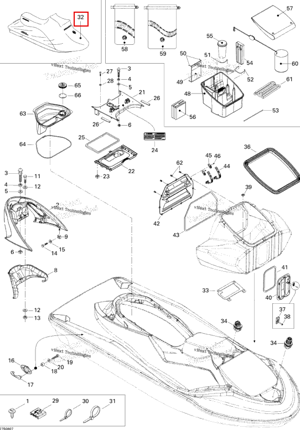 Крышка Ltd Starlight синий Sea-Doo 280000209