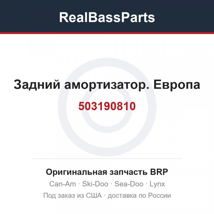 503190810 Задний амортизатор. Европа