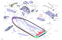 Правый подножка в сборе Sea-Doo GTR 300 X (2026) (291005704)