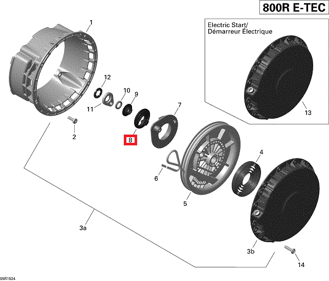 420852640 Замок собачки стартера Ski-Doo PAWL LOCK 420852308 420852307													