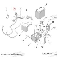 4018198 Трос 1080 мм 4 GA красный включает изолятор