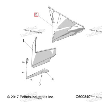 5453269 MID лобовое стекло глянцевый чёрный опция включает RIVETS